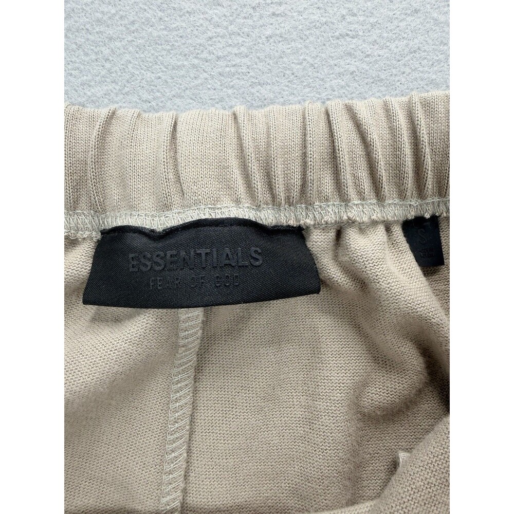Fear of God Essentials Beige Cotton Midi Skirt Women S Drawstring Pockets - Picture 7 of 12